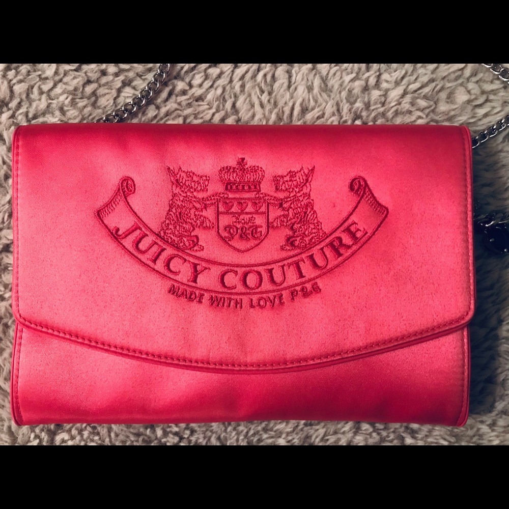 Vintage Juicy Couture Pink Satin Cross Body Bag